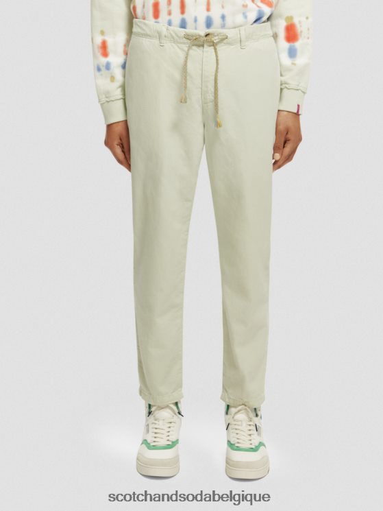 vêtements Scotch & Soda le jogger teint en pièce coupe fuselée Regular The Drift- Scotch and Soda Bruxelles menthe 6BZRBF489
