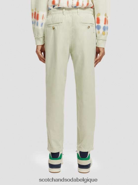 vêtements Scotch & Soda le jogger teint en pièce coupe fuselée Regular The Drift- Scotch and Soda Bruxelles menthe 6BZRBF489