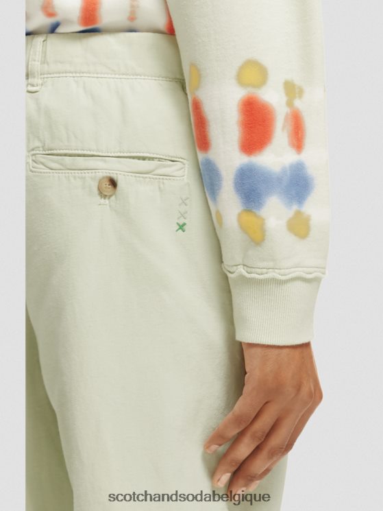 vêtements Scotch & Soda le jogger teint en pièce coupe fuselée Regular The Drift- Scotch and Soda Bruxelles menthe 6BZRBF489