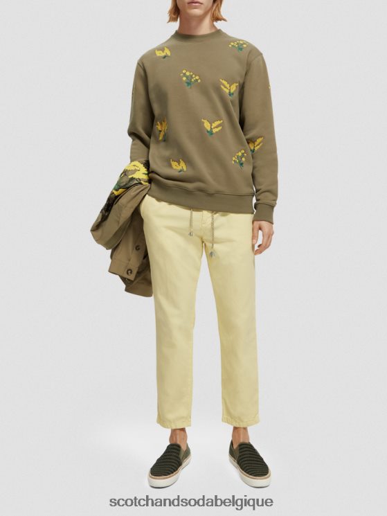 vêtements Scotch & Soda le jogger teint en pièce coupe fuselée Regular The Drift- Scotch and Soda Namur banane 6BZRBF490