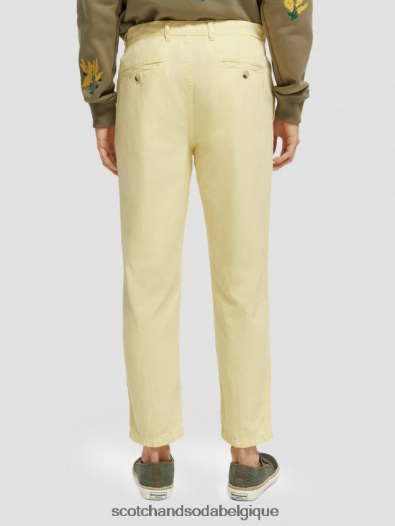 vêtements Scotch & Soda le jogger teint en pièce coupe fuselée Regular The Drift- Scotch and Soda Namur banane 6BZRBF490