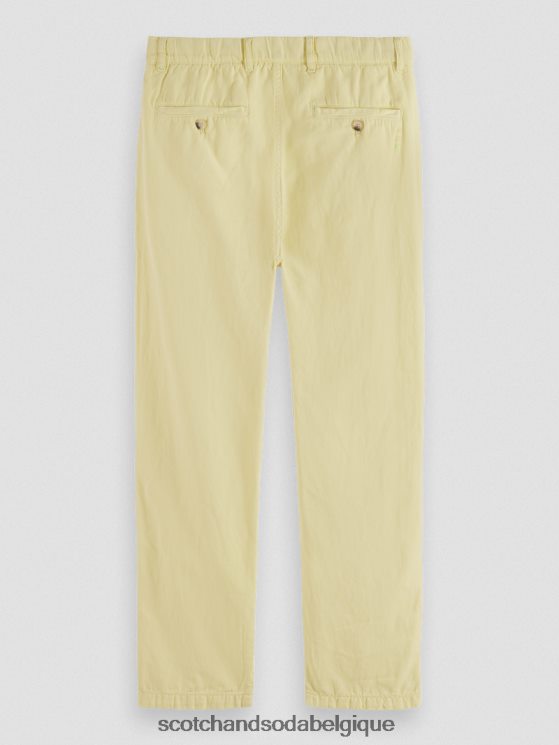 vêtements Scotch & Soda le jogger teint en pièce coupe fuselée Regular The Drift- Scotch and Soda Namur banane 6BZRBF490