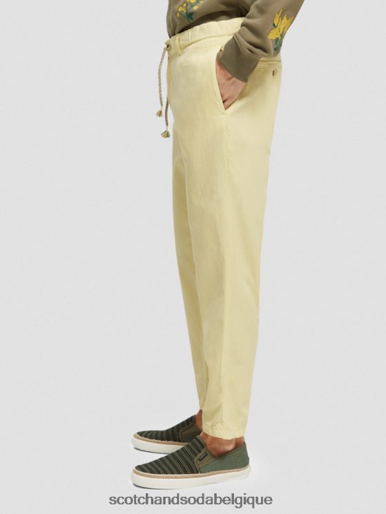 vêtements Scotch & Soda le jogger teint en pièce coupe fuselée Regular The Drift- Scotch and Soda Namur banane 6BZRBF490