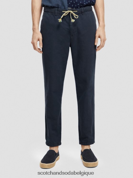 vêtements Scotch & Soda le jogger teint en pièce coupe fuselée Regular The Drift- Scotch and Soda femme marine 6BZRBF491