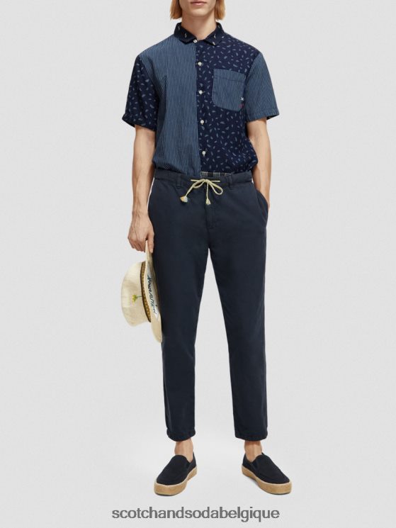 vêtements Scotch & Soda le jogger teint en pièce coupe fuselée Regular The Drift- Scotch and Soda femme marine 6BZRBF491