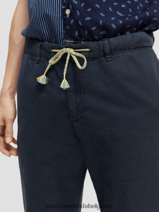 vêtements Scotch & Soda le jogger teint en pièce coupe fuselée Regular The Drift- Scotch and Soda femme marine 6BZRBF491