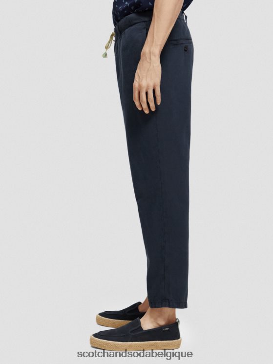 vêtements Scotch & Soda le jogger teint en pièce coupe fuselée Regular The Drift- Scotch and Soda femme marine 6BZRBF491