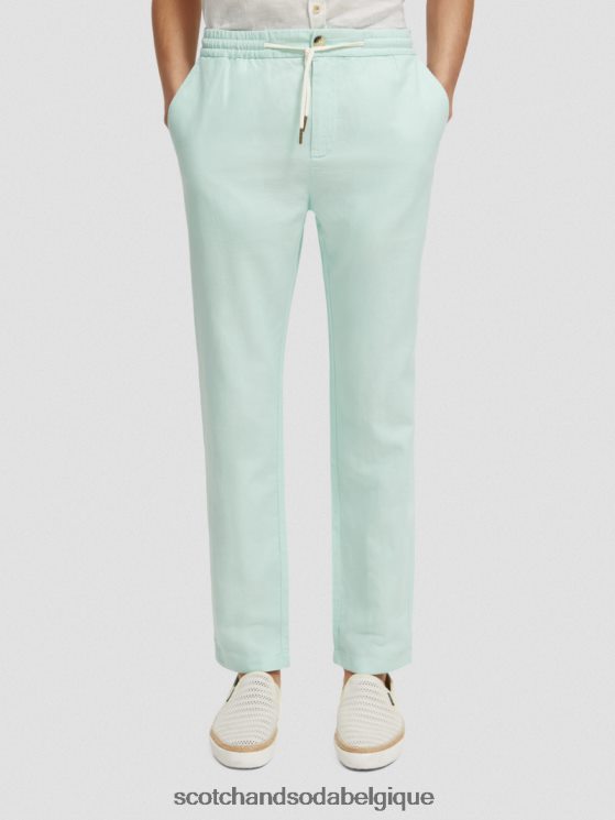 vêtements Scotch & Soda pantalon de jogging en lin mélangé à jambe droite warren- Scotch and Soda Belgique baie 6BZRBF479
