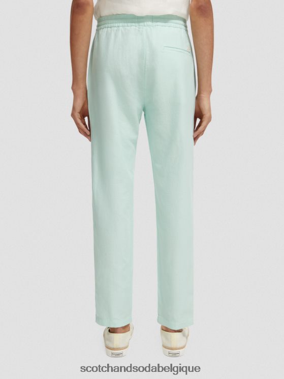 vêtements Scotch & Soda pantalon de jogging en lin mélangé à jambe droite warren- Scotch and Soda Belgique baie 6BZRBF479