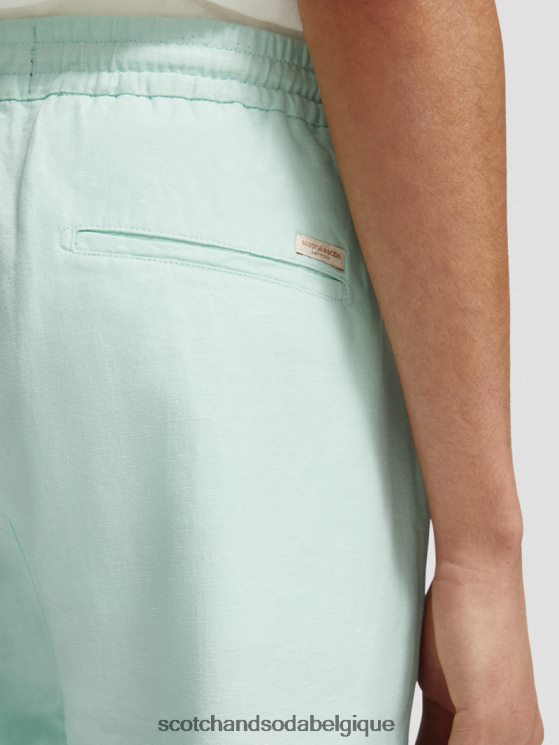 vêtements Scotch & Soda pantalon de jogging en lin mélangé à jambe droite warren- Scotch and Soda Belgique baie 6BZRBF479