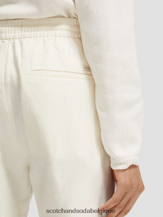 vêtements Scotch & Soda pantalon de jogging en lin mélangé à jambe droite warren- Scotch and Soda Bruxelles trousse 6BZRBF480