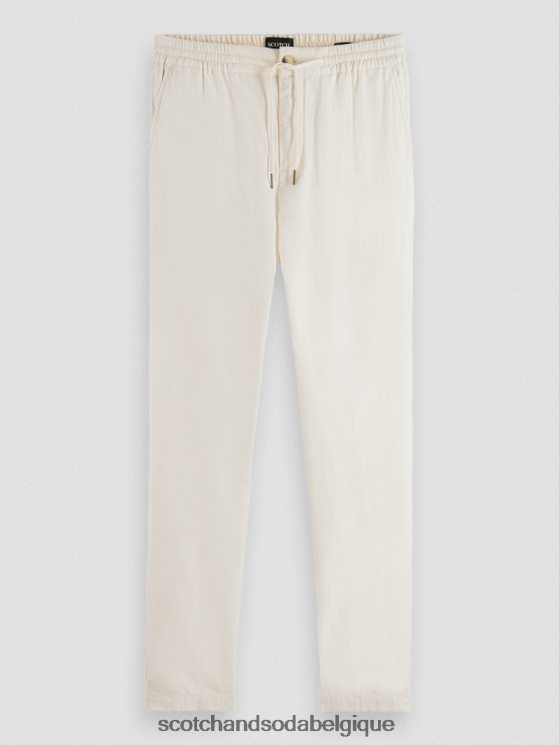 vêtements Scotch & Soda pantalon de jogging en lin mélangé à jambe droite warren- Scotch and Soda Bruxelles trousse 6BZRBF480