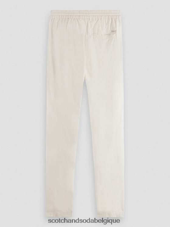 vêtements Scotch & Soda pantalon de jogging en lin mélangé à jambe droite warren- Scotch and Soda Bruxelles trousse 6BZRBF480
