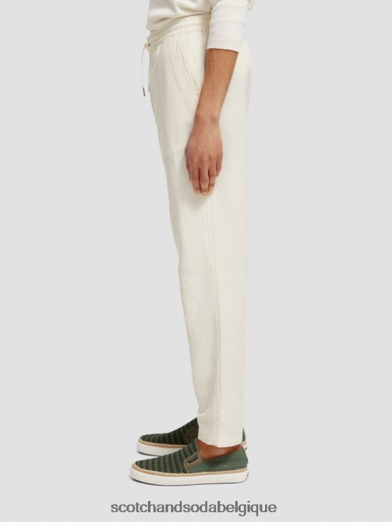 vêtements Scotch & Soda pantalon de jogging en lin mélangé à jambe droite warren- Scotch and Soda Bruxelles trousse 6BZRBF480