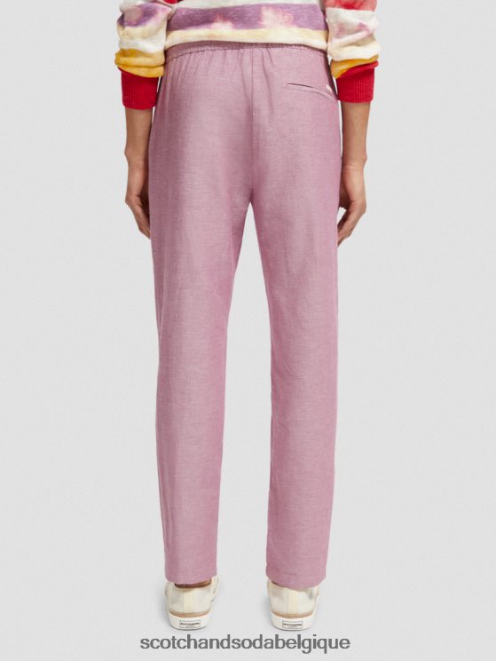 vêtements Scotch & Soda pantalon de jogging en lin mélangé à jambe droite warren- Scotch and Soda parfum jonquille 6BZRBF475