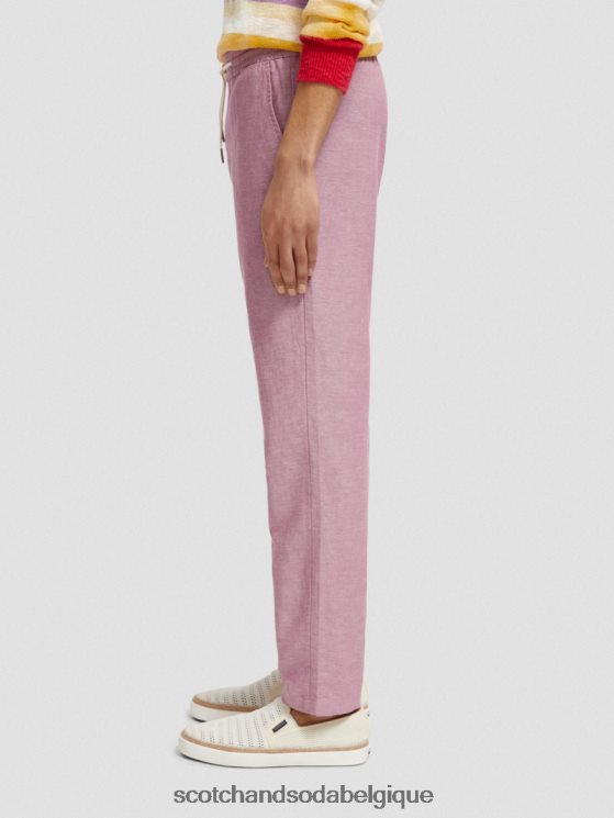 vêtements Scotch & Soda pantalon de jogging en lin mélangé à jambe droite warren- Scotch and Soda parfum jonquille 6BZRBF475