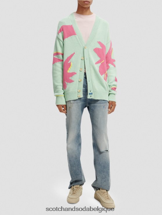 vêtements Scotch & Soda cardigan en maille intarsia- Scotch and Soda outlet combiner un 6BZRBF640