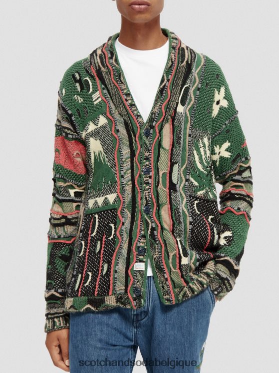 vêtements Scotch & Soda cardigan tricoté- Scotch and Soda outlet combiner un 6BZRBF631