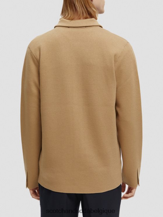 vêtements Scotch & Soda cardigan tricoté- Scotch and Soda shop online sable 6BZRBF629