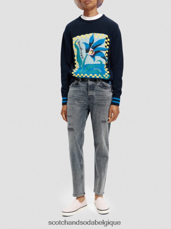vêtements Scotch & Soda pull biologique à motif intarsia- Scotch and Soda Belgique combiner un 6BZRBF641