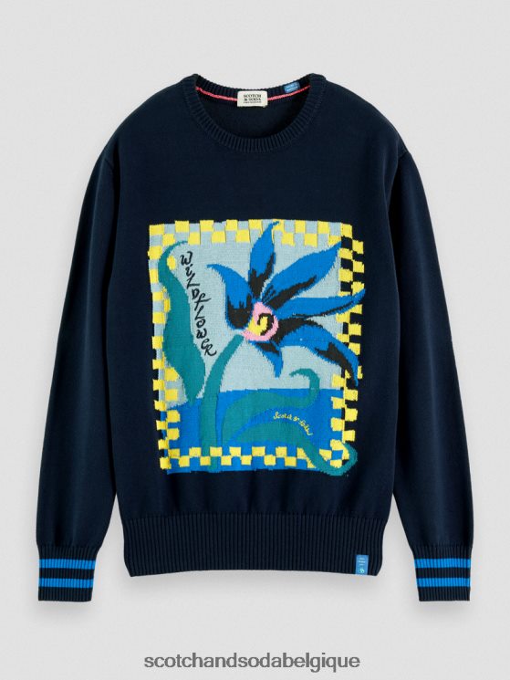 vêtements Scotch & Soda pull biologique à motif intarsia- Scotch and Soda Belgique combiner un 6BZRBF641