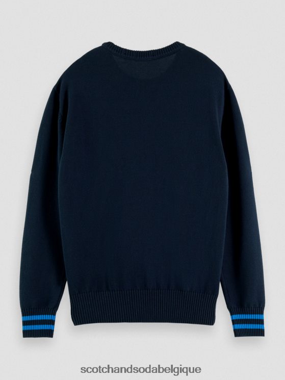 vêtements Scotch & Soda pull biologique à motif intarsia- Scotch and Soda Belgique combiner un 6BZRBF641