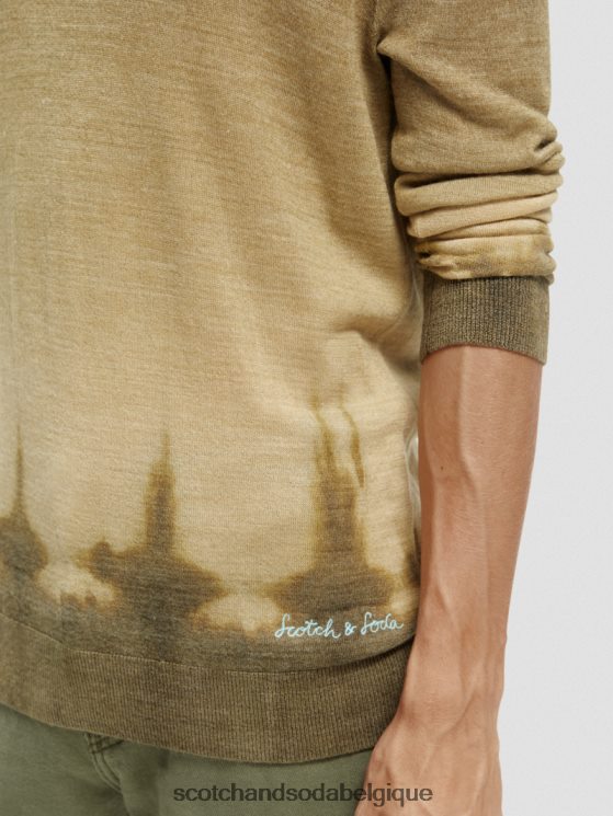 vêtements Scotch & Soda pull en laine mélangée à effet tie-dye dégradé- Scotch and Soda Namur combinaison c 6BZRBF643
