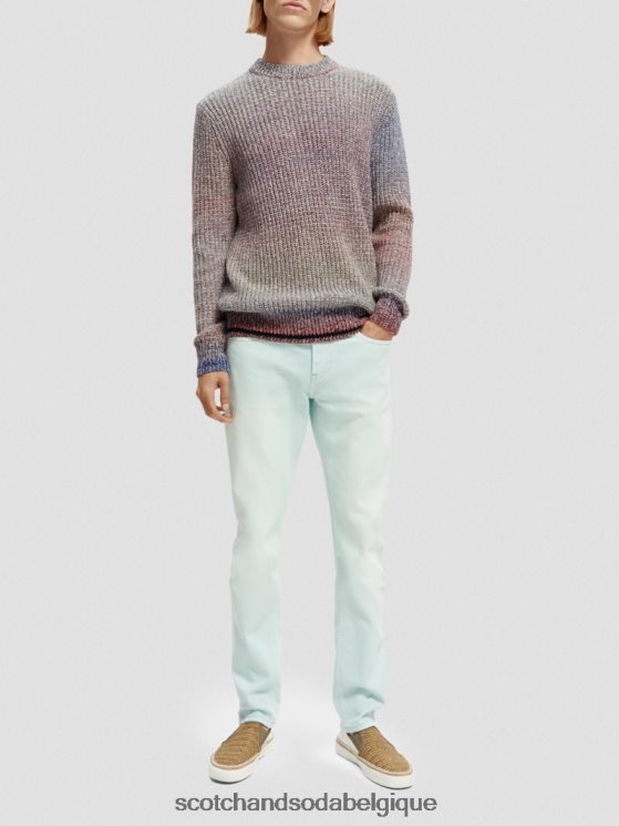 vêtements Scotch & Soda pull en maille côtelée dégradée- Scotch and Soda Belgique combo b 6BZRBF632