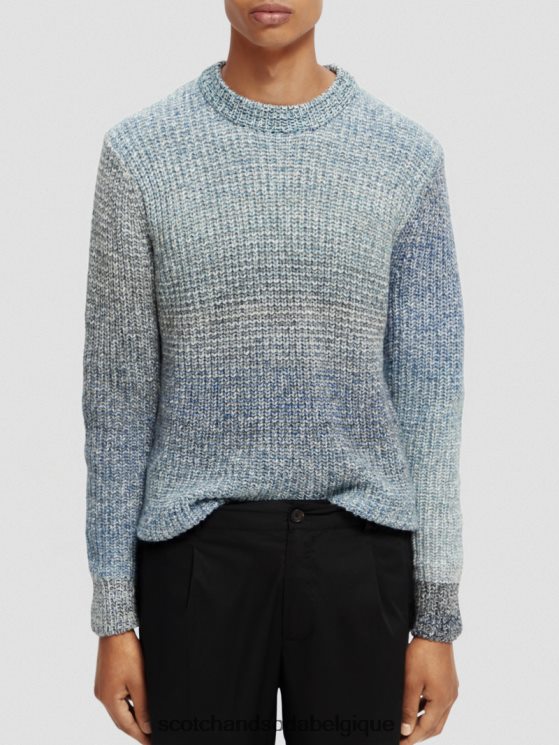 vêtements Scotch & Soda pull en maille côtelée dégradée- Scotch and Soda Bruxelles combiner un 6BZRBF633