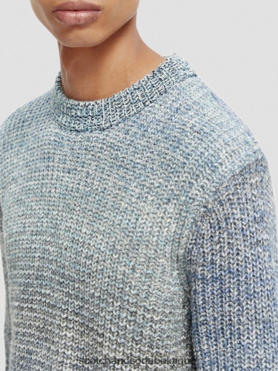vêtements Scotch & Soda pull en maille côtelée dégradée- Scotch and Soda Bruxelles combiner un 6BZRBF633