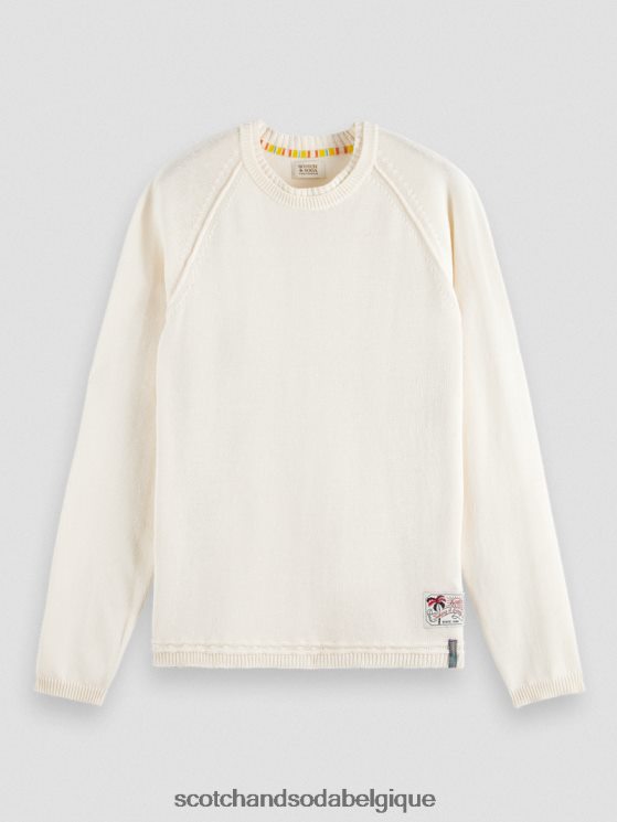 vêtements Scotch & Soda pull raglan- Scotch and Soda Belgique jean blanc mélangé 6BZRBF659