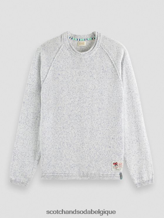 vêtements Scotch & Soda pull raglan- Scotch and Soda Bruxelles mélange bleu riviera 6BZRBF660