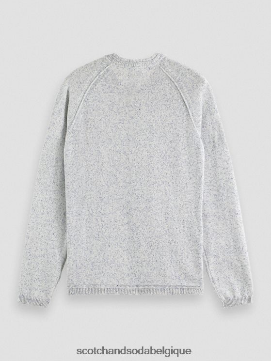 vêtements Scotch & Soda pull raglan- Scotch and Soda Bruxelles mélange bleu riviera 6BZRBF660