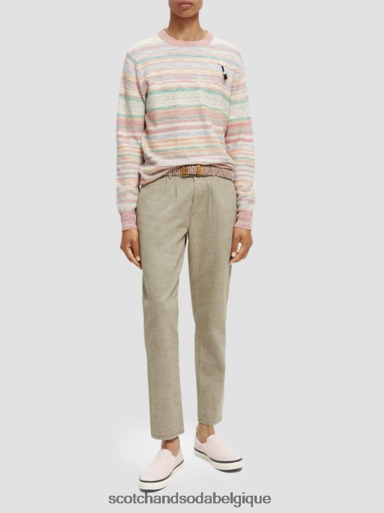 vêtements Scotch & Soda pull rayé en maille- Scotch and Soda Namur combiner un 6BZRBF634
