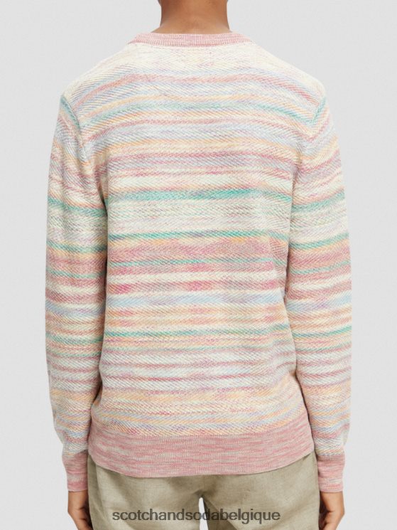 vêtements Scotch & Soda pull rayé en maille- Scotch and Soda Namur combiner un 6BZRBF634