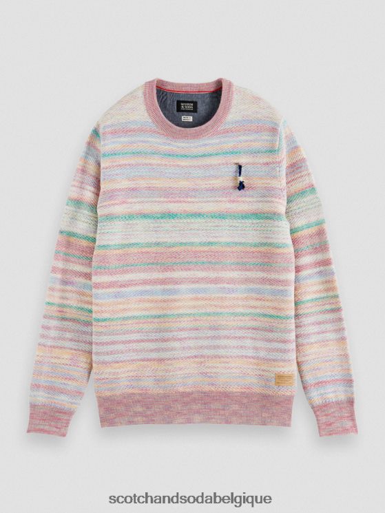 vêtements Scotch & Soda pull rayé en maille- Scotch and Soda Namur combiner un 6BZRBF634