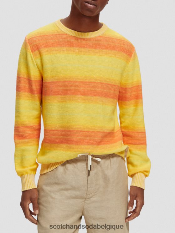vêtements Scotch & Soda pull à rayures dégradées- Scotch and Soda Liﾨﾨge multi-rayures 6BZRBF645