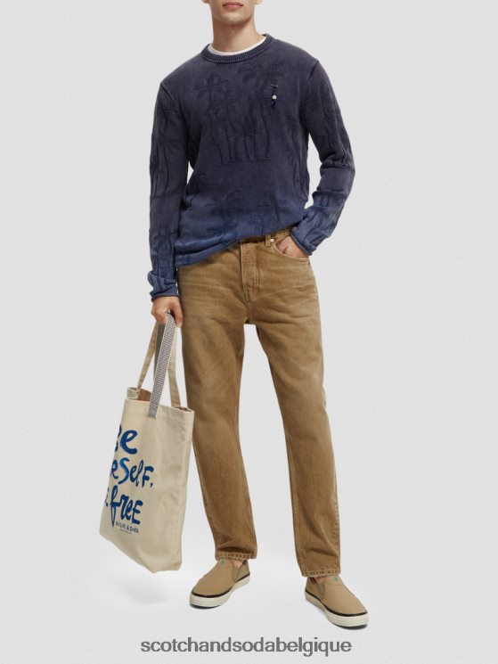 vêtements Scotch & Soda pull tissé en jacquard teint en pièce- Scotch and Soda Liﾨﾨge combiner un 6BZRBF636