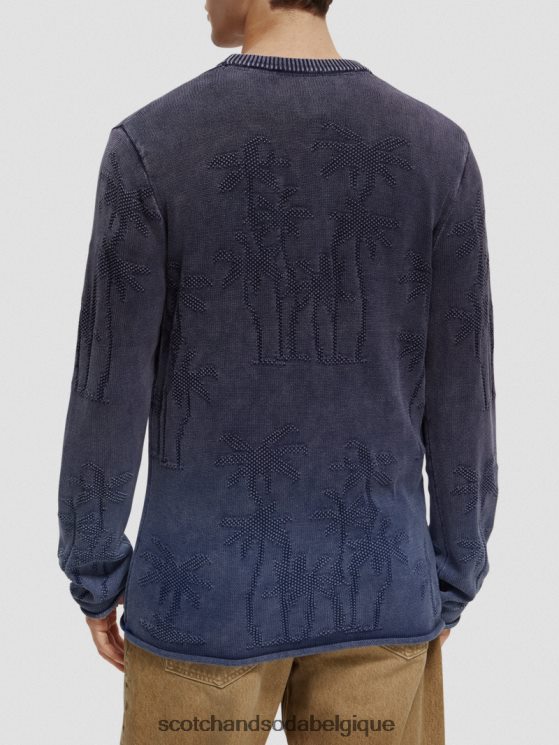 vêtements Scotch & Soda pull tissé en jacquard teint en pièce- Scotch and Soda Liﾨﾨge combiner un 6BZRBF636