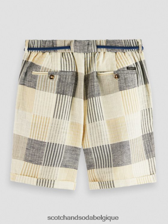 vêtements Scotch & Soda The Twilt - Short décontracté à carreaux plissés- Scotch and Soda Liﾨﾨge chèque bleu 6BZRBF609