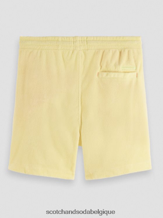 vêtements Scotch & Soda bermuda en tissu éponge à broderies- Scotch and Soda Liﾨﾨge banane 6BZRBF591