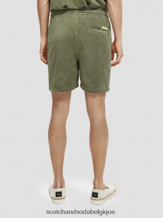 vêtements Scotch & Soda bermuda en tissu éponge à broderies- Scotch and Soda shop online armée 6BZRBF593