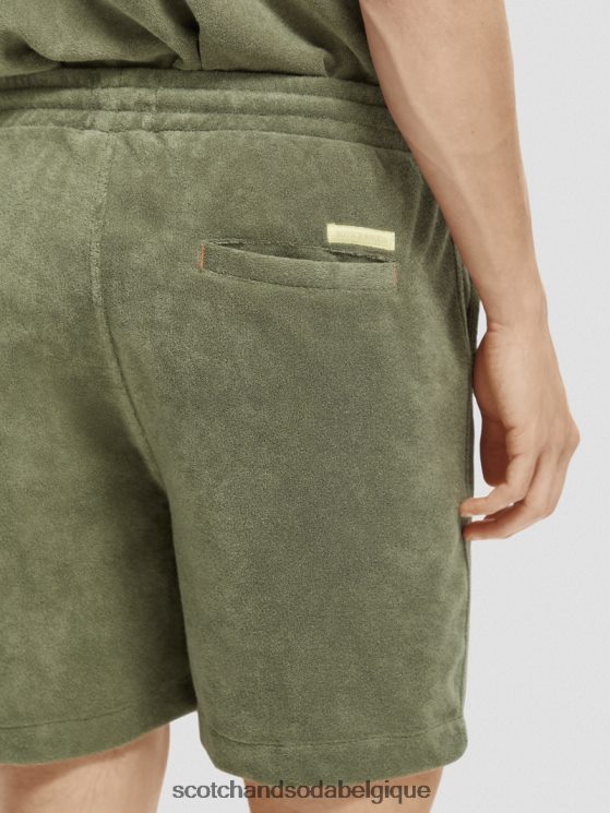 vêtements Scotch & Soda bermuda en tissu éponge à broderies- Scotch and Soda shop online armée 6BZRBF593