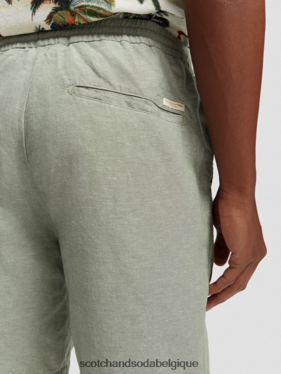 vêtements Scotch & Soda le bermuda en lin mélangé préféré- Scotch and Soda Liﾨﾨge armée 6BZRBF600