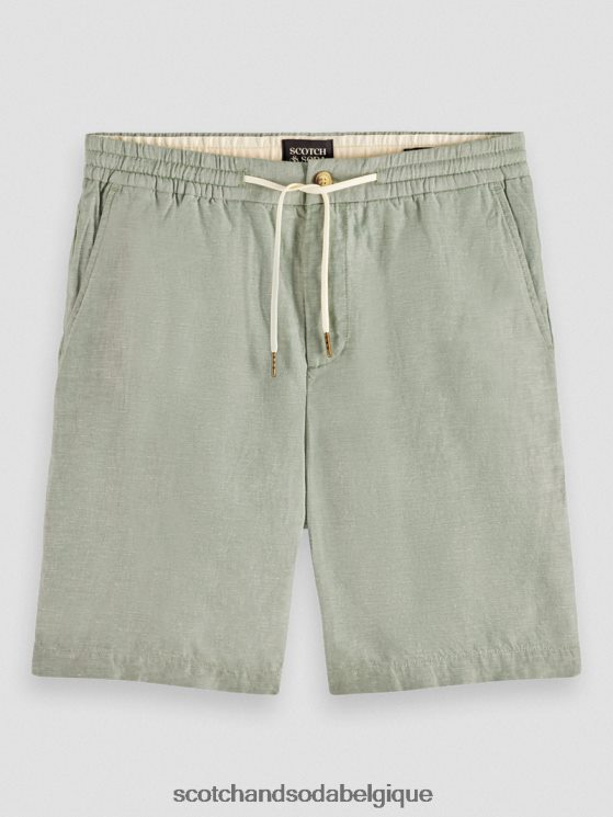 vêtements Scotch & Soda le bermuda en lin mélangé préféré- Scotch and Soda Liﾨﾨge armée 6BZRBF600