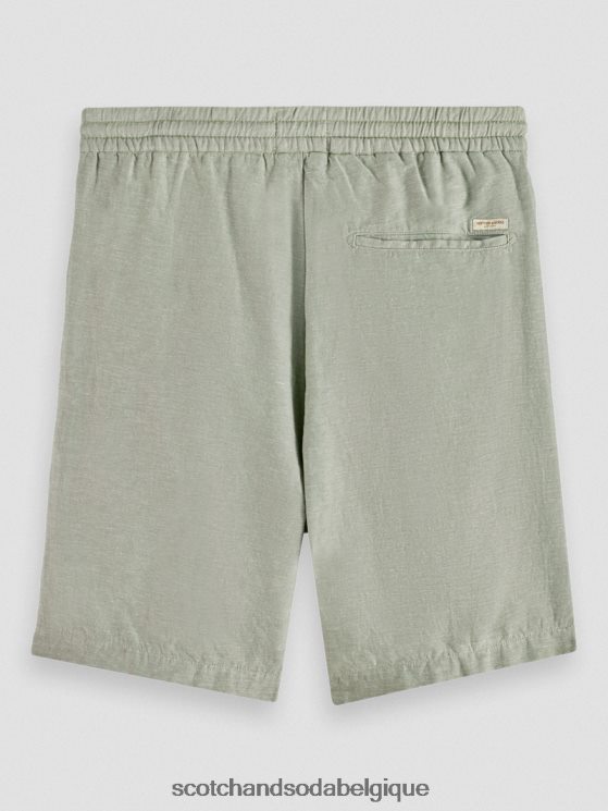 vêtements Scotch & Soda le bermuda en lin mélangé préféré- Scotch and Soda Liﾨﾨge armée 6BZRBF600