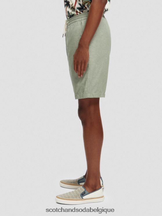 vêtements Scotch & Soda le bermuda en lin mélangé préféré- Scotch and Soda Liﾨﾨge armée 6BZRBF600