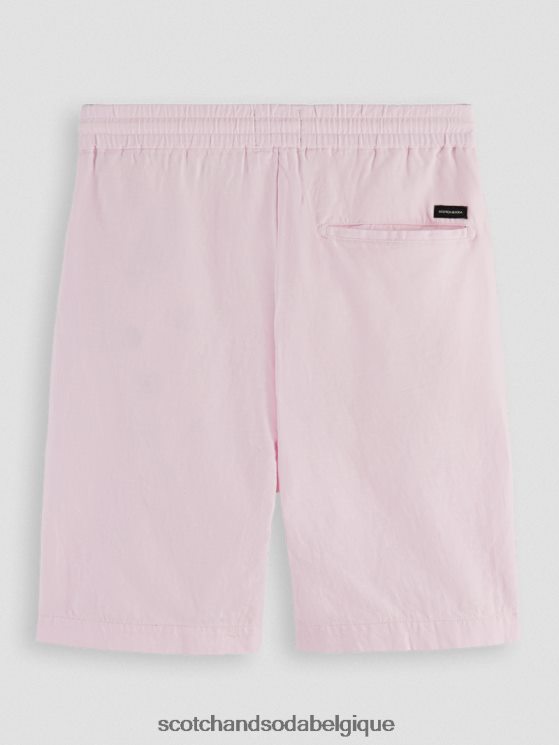 vêtements Scotch & Soda le bermuda en lin mélangé préféré- Scotch and Soda Namur rose 6BZRBF598
