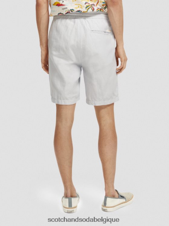 vêtements Scotch & Soda le bermuda en lin mélangé préféré- Scotch and Soda femme gris clair 6BZRBF599