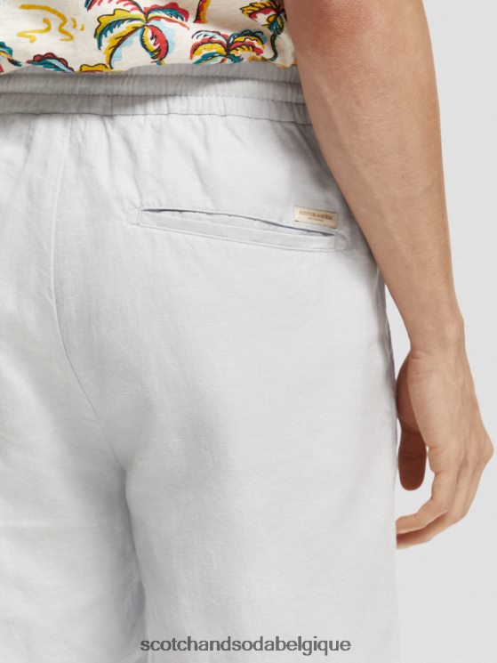vêtements Scotch & Soda le bermuda en lin mélangé préféré- Scotch and Soda femme gris clair 6BZRBF599